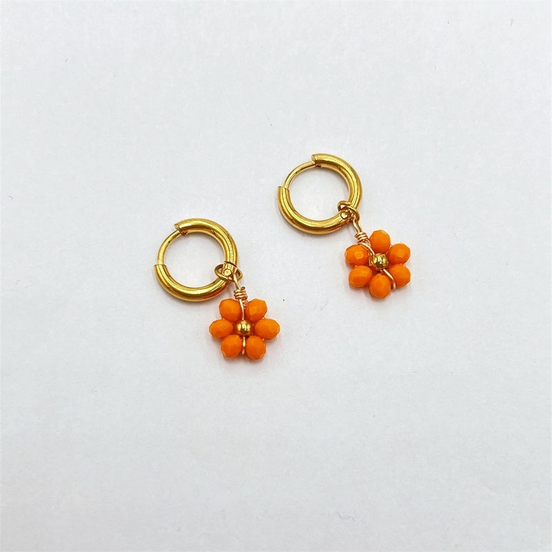 Bloom oorbellen oranje