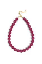 Kralen ketting aubergine