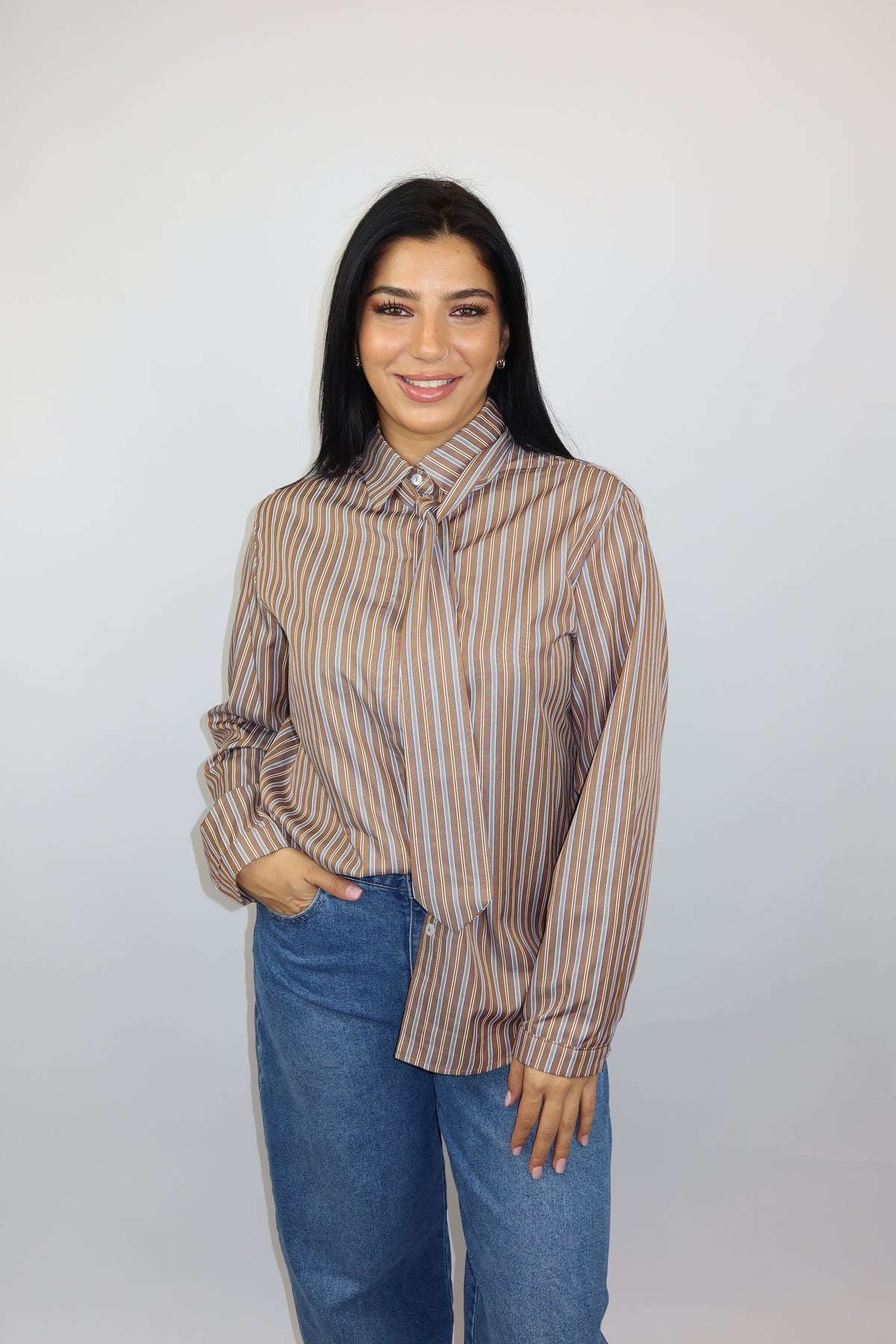 Mila blouse bruin