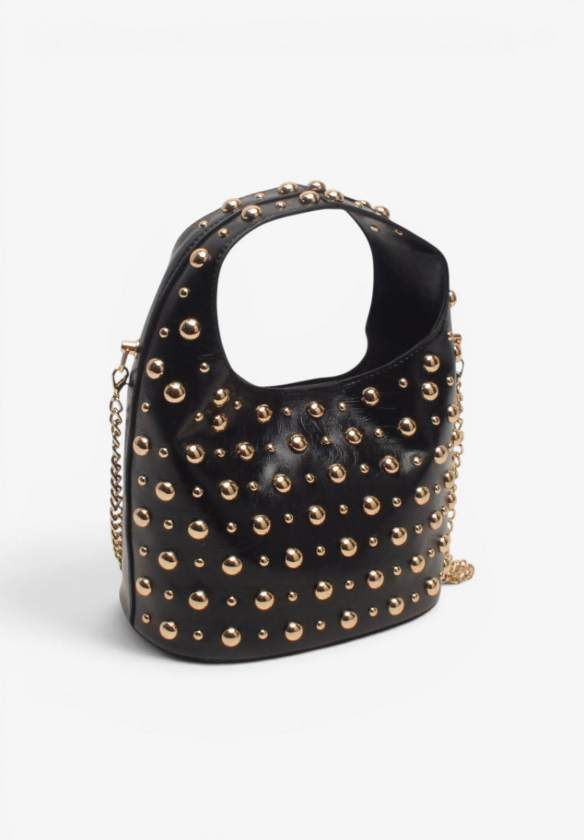 Zwarte stud tas
