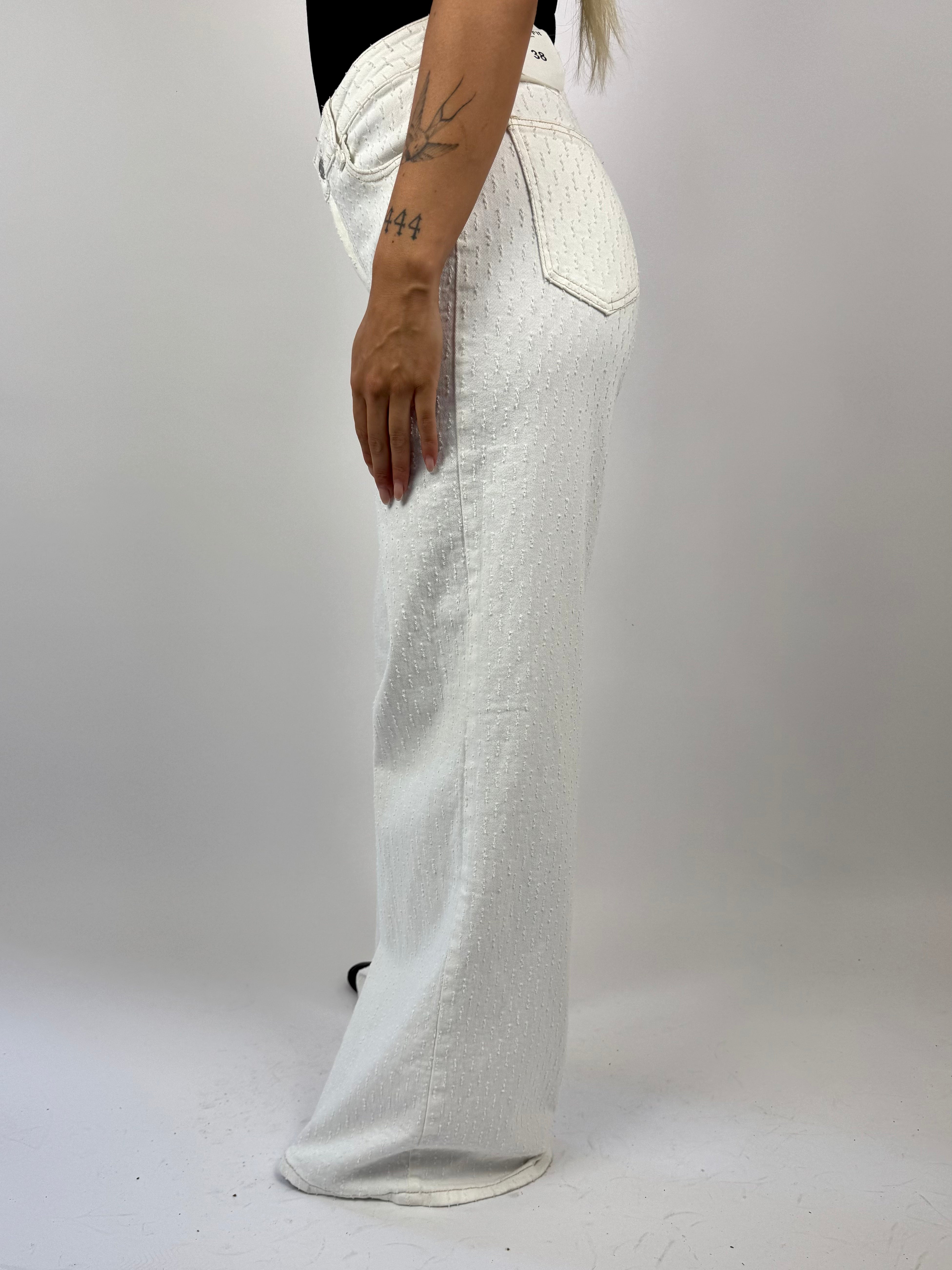 Evi wide leg jeans wit