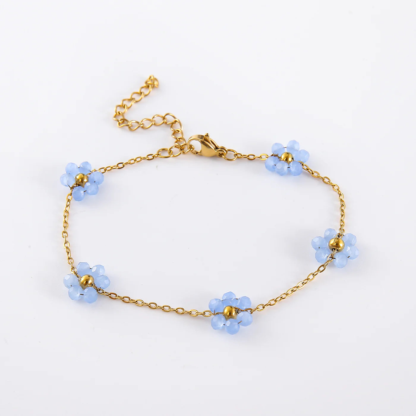 Flower armband blauw