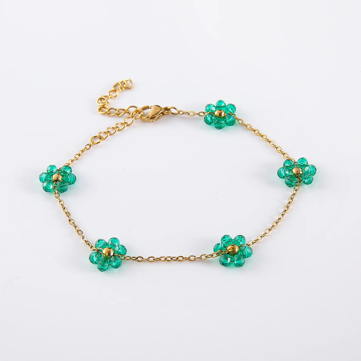 Flower armband groen