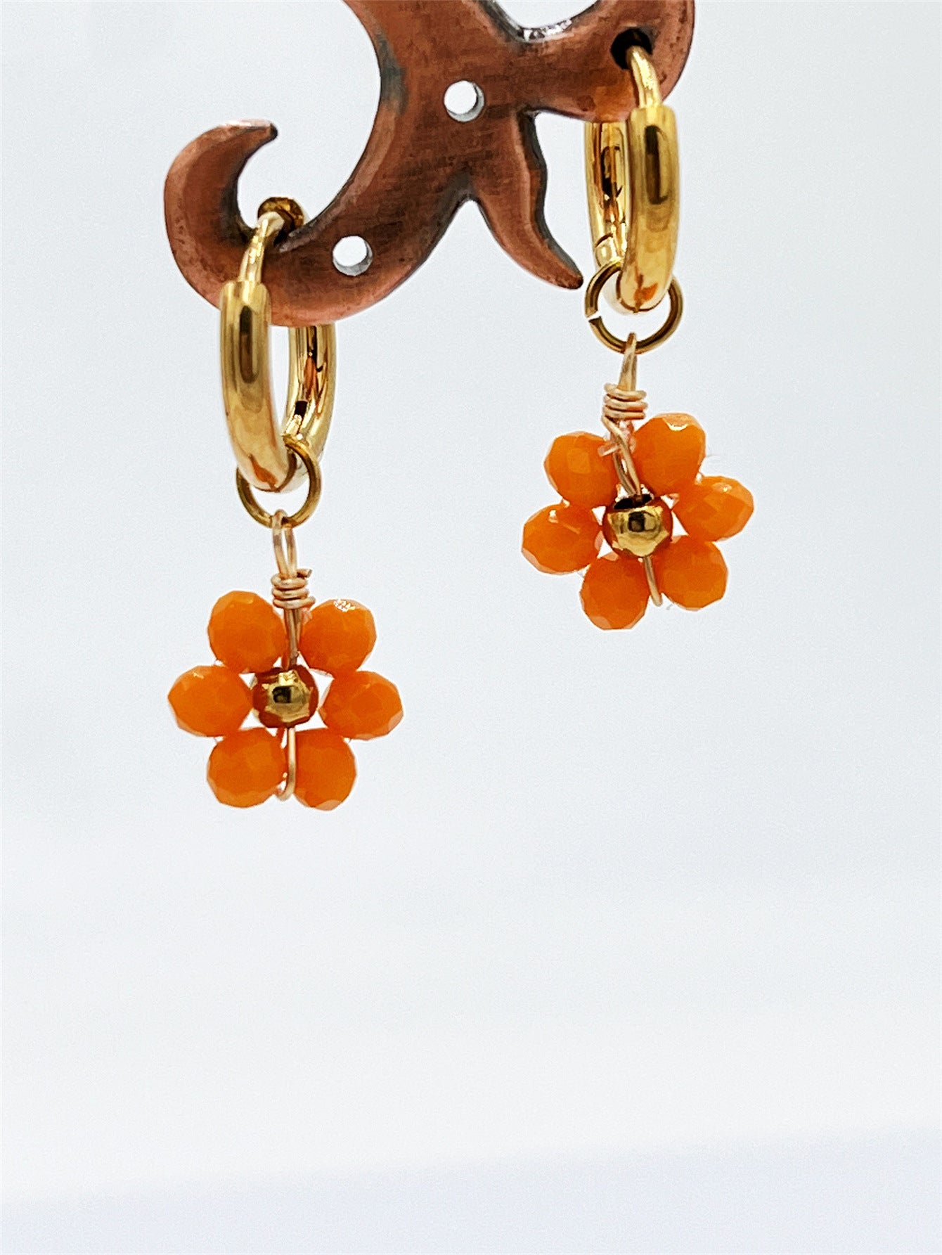 Bloom oorbellen oranje